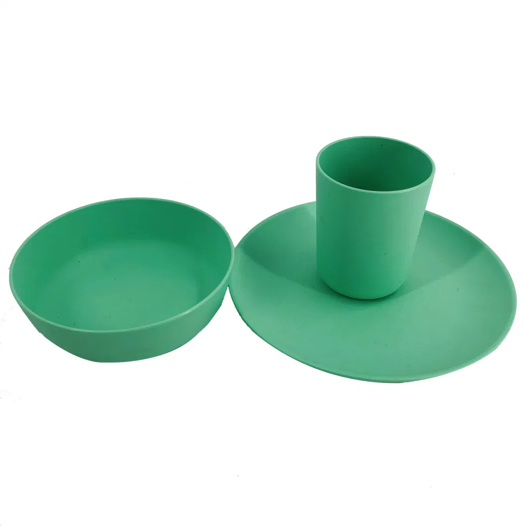 Bamboo Fiber Tableware Set Children′s Tableware Set Biodegradable Materials Customized Inner Box